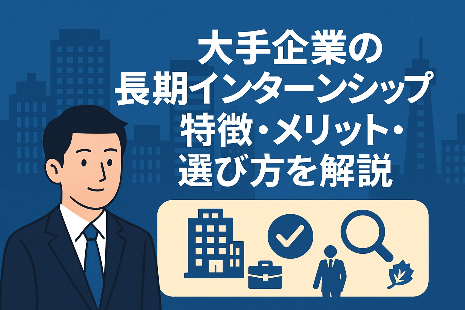 大手企業の長期インターンシップの特徴・メリット・選び方を解説